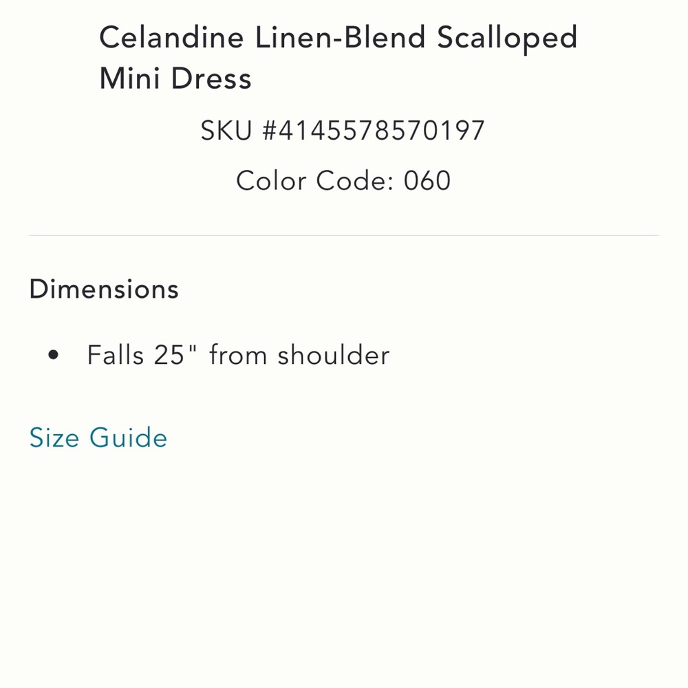 Anthropologie Celandine Linen-Blend Scalloped Mini Dress - Picture 5 of 5